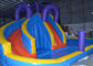 Safe Double Lanes Children's Inflatable Water Slide Taman Hiburan Luar Ruangan Layanan OEM