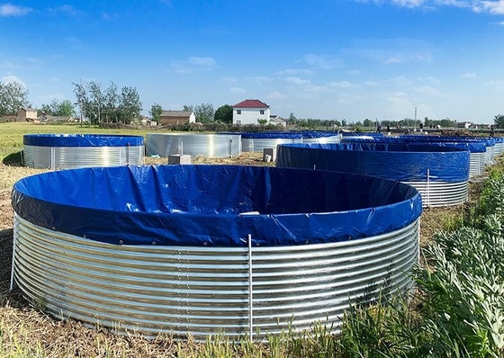 Lembar Galvanis Densitas Tinggi Tangki Ikan Tarpaulin 5M D 1.45M H