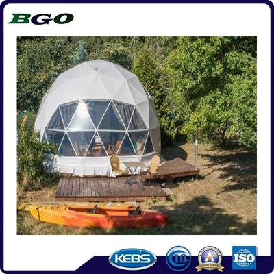 Dekorasi Bambu Luar Ruang Tenda Kubah Geodetik Waterproof Tahan Panas Mudah Dipasang