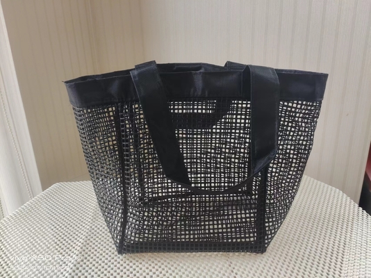 Polyester Mesh Diperkuat Lapisan PVC Bag pantai tahan lama Tas belanja