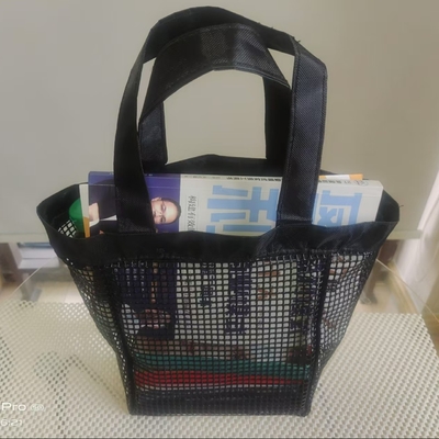 OEM Service Mesh Handbag Untuk Pantai Olahraga Luar Ruang Atau Belanja PVC Mesh Storage Bag