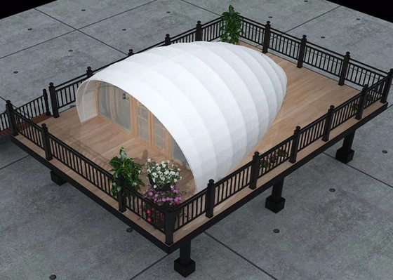 6mx10m Metal Outdoor Glamping Tent Mewah Untuk 2 Orang