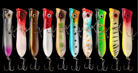 10 Colors 8.50CM/11.70g Perch,Catfish Plastic Hard Bait Casting Trolling Popper Fishing Lure