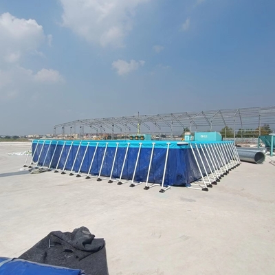 25Mx5M Outdoor PVC Tarpaulin Kolam Renang Metal Frame