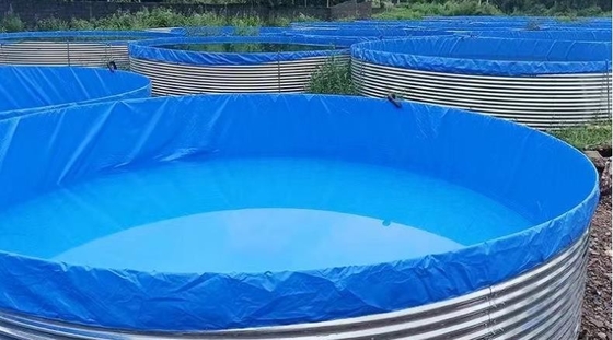 Lembar Galvanis Densitas Tinggi Tangki Ikan Tarpaulin 5M D 1.45M H