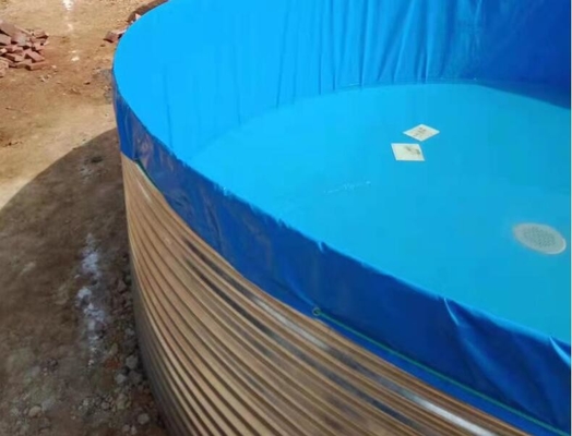 Lembar Galvanis Densitas Tinggi Tangki Ikan Tarpaulin 5M D 1.45M H