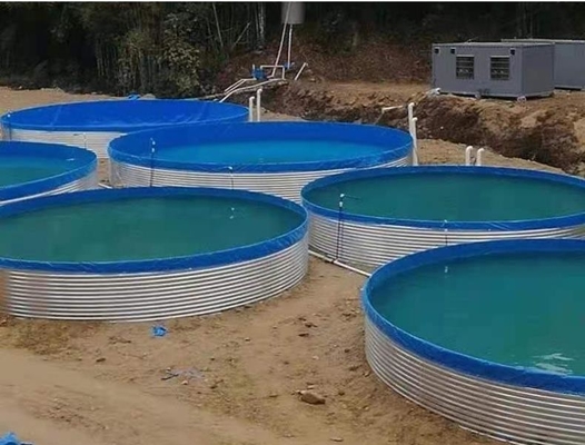 Akvarium Lembar Galvanis Tangki Penanaman Ikan Tarpaulin 30M Diameter Besar