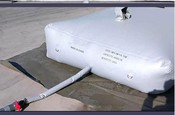 9000 liter Tangki Penyimpanan Air Tarpaulin PVC yang Bisa Dipindahkan Tahan Kekeringan