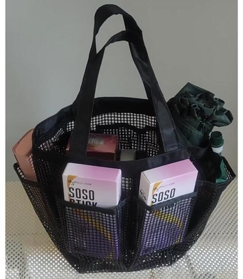 Keluarga Penting Multifungsi PVC Lapisan Mesh Storage Bag Shopping Bag Mesh Tote Bag