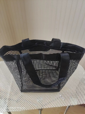 Polyester Mesh Diperkuat Lapisan PVC Bag pantai tahan lama Tas belanja