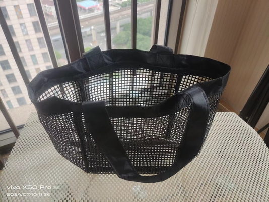 Polyester Mesh Diperkuat Lapisan PVC Bag pantai tahan lama Tas belanja