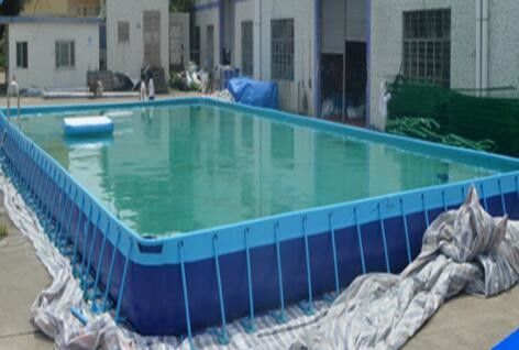 SGS 10M X 10M PVC Kolam Renang Metal Frame Untuk Musim Panas Inflatable