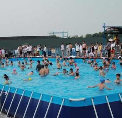 SGS 10M X 10M PVC Kolam Renang Metal Frame Untuk Musim Panas Inflatable