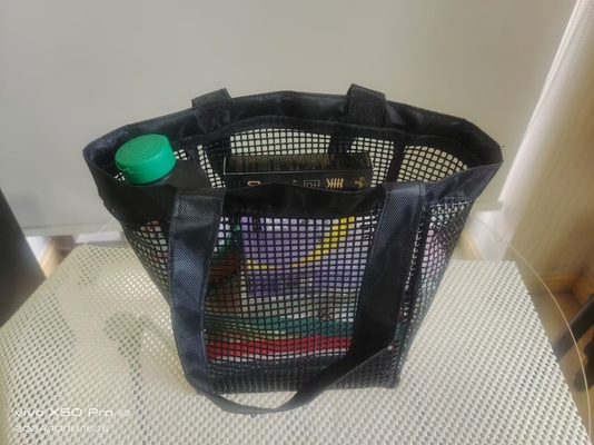 OEM Service Mesh Handbag Untuk Pantai Olahraga Luar Ruang Atau Belanja PVC Mesh Storage Bag