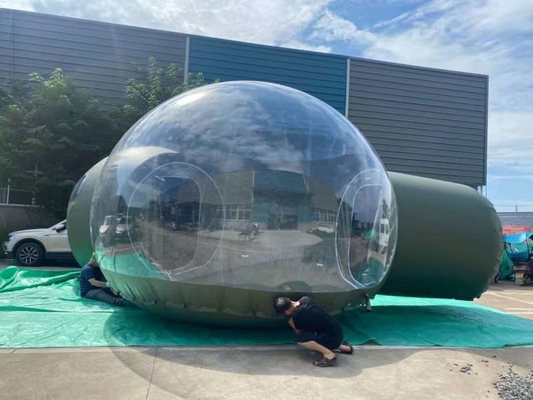 Desain yang disesuaikan diterima Tenda Gelembung Inflatable Ukuran Produk 5M Tipe Plastik Jelas