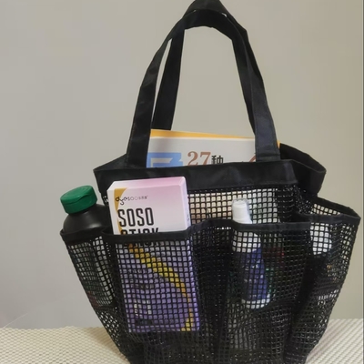 Keluarga Penting Multifungsi PVC Lapisan Mesh Storage Bag Shopping Bag Mesh Tote Bag