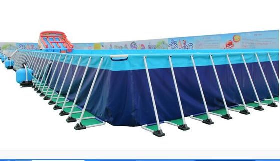 Kolam renang inflatable PVC ringan dengan bingkai logam