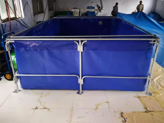 10000L Tangki Air Tarpaulin Self Stand Lipat Plastik Kolam Ikan Tarpaulin Pertanian Ikan