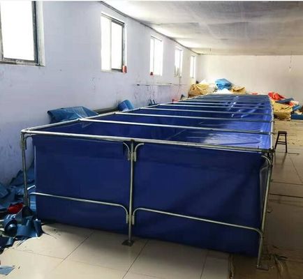 10000L Tangki Air Tarpaulin Self Stand Lipat Plastik Kolam Ikan Tarpaulin Pertanian Ikan