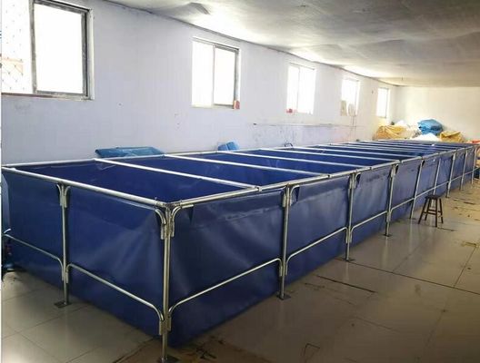 10000L Tangki Air Tarpaulin Self Stand Lipat Plastik Kolam Ikan Tarpaulin Pertanian Ikan