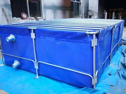 10000L Tangki Air Tarpaulin Self Stand Lipat Plastik Kolam Ikan Tarpaulin Pertanian Ikan