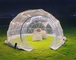 Steel Frame Coffee Geodesic Dome Tent Clear PVC Untuk Restoran